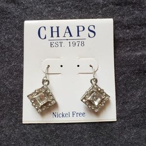 CHAPS silver sparkling earrings